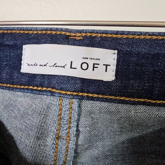 EUC ANN TAYLOR LOFT MADE AND LOVED CURVY KICK CROP JEANS SIZE 10 /30 - Picture 10 of 16